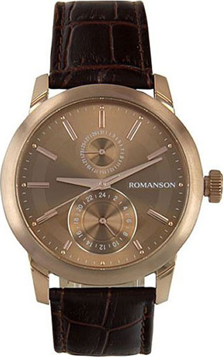 Часы наручные мужские Romanson, цвет: темно-коричневый. TL2647BMR(BN)BN