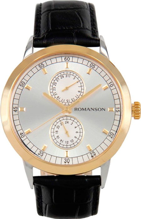 Часы наручные мужские Romanson, цвет: черный. TL3216FMC(WH)BK