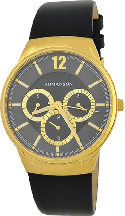 Часы наручные мужские Romanson, цвет: черный. TL4209FMG(BK)