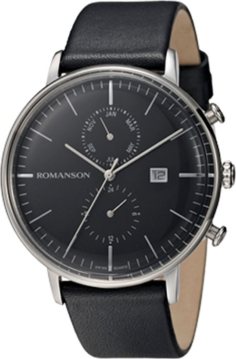 Часы наручные мужские Romanson, цвет: черный. TL4264FMW(BK)