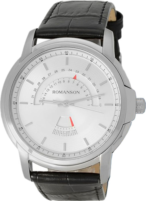 Часы наручные мужские Romanson, цвет: черный. TL6A21CMW(WH)