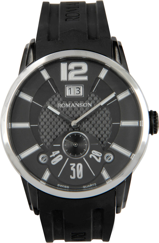 Часы наручные мужские Romanson, цвет: черный. TL9213MD(BK)