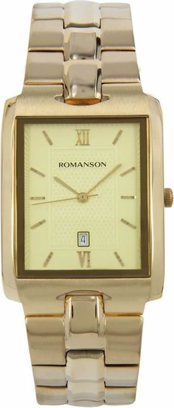 Часы наручные мужские Romanson, цвет: золотистый. TM0186CXG(GD)