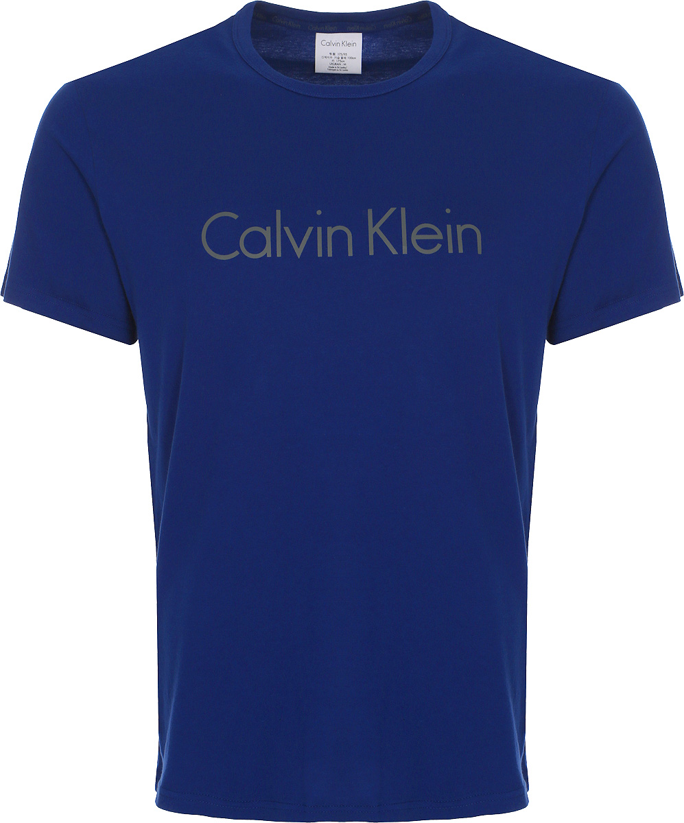 Футболка для дома мужская Calvin Klein Underwear, цвет: синий. NM1129E_8MV. Размер XL (52)