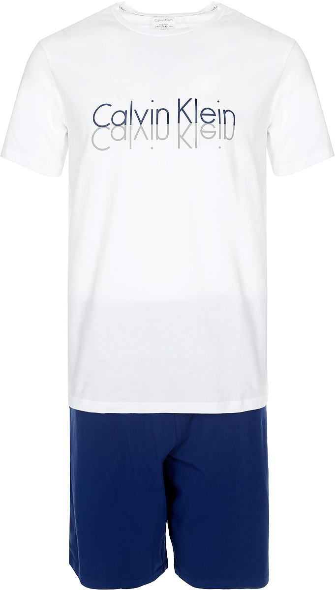 Пижама мужская Calvin Klein Underwear, цвет: синий. NM1535E_LQP. Размер XL (50) одежда для сна calvin klein underwear 2015 qs1678ad