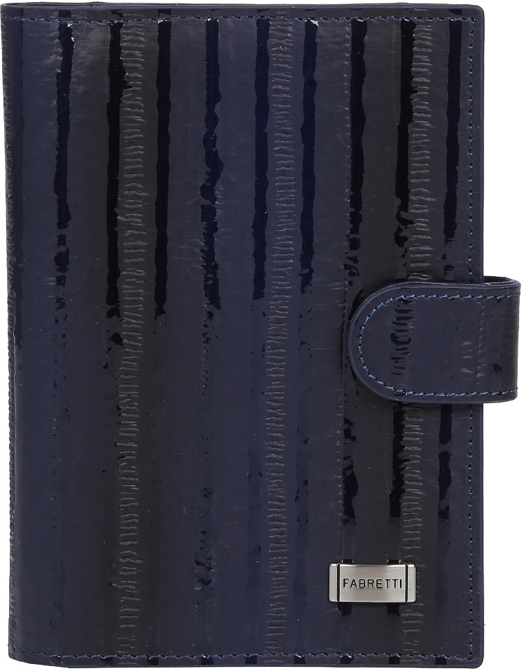 Обложка для документов женская Fabretti, цвет: черный. 54019-blue stripe