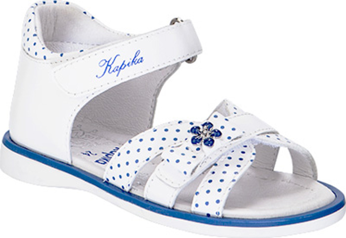 Сандалии для девочки Kapika, цвет: белый. 32489-2. Размер 29