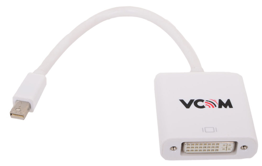VCOM VHD6050, White кабель-переходник miniDisplayPort-DVI F (0,15 м)