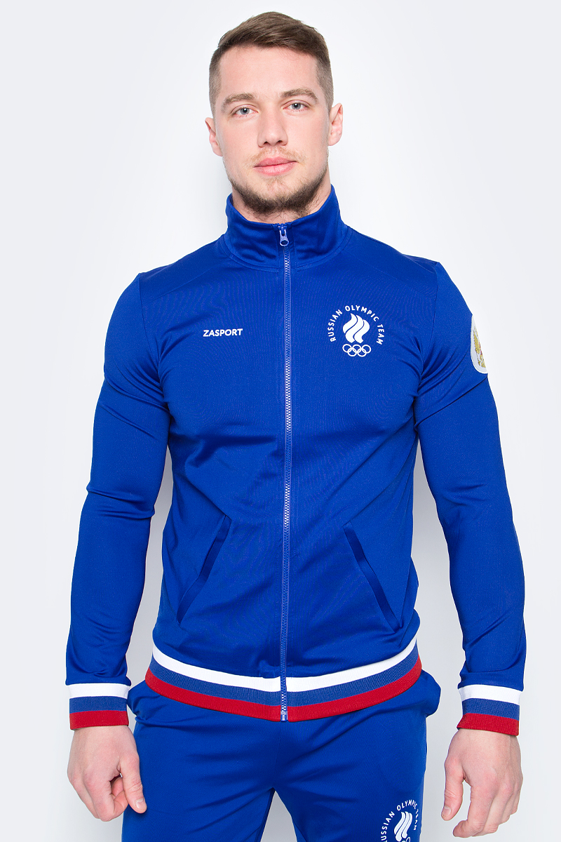 Олимпийка мужская ZASPORT, цвет: синий. OMA217-063/001-BLU. Размер S (44)