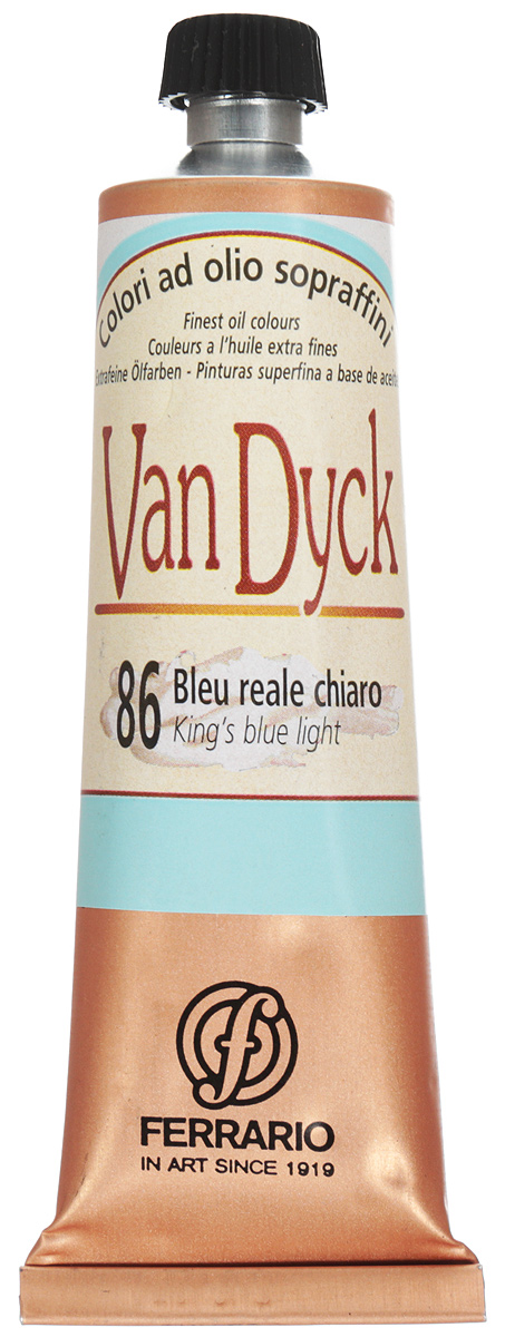 Ferrario Краска масляная Van Dyck цвет №86 королевский синий светлый 60 мл