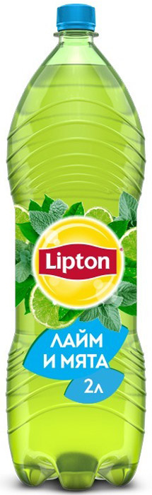 Lipton Ice Tea Лайм-Мята холодный чай, 2 л lipton lemon melissa green tea зеленый чай в пирамидках с листочками лимонной мяты 20 шт