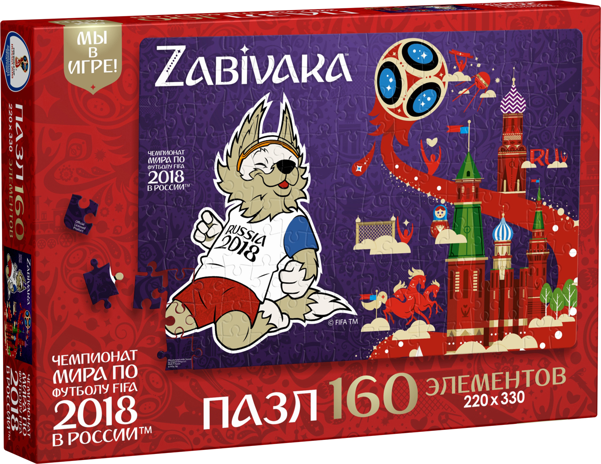 FIFA World Cup Russia 2018 Пазл Забивака Мяч в воротах 3823