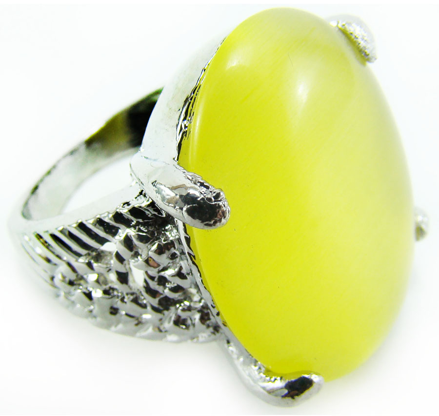 Кольцо женское Taya, цвет: желтый. T-B-8569-RING-YELLOW. Размер 18
