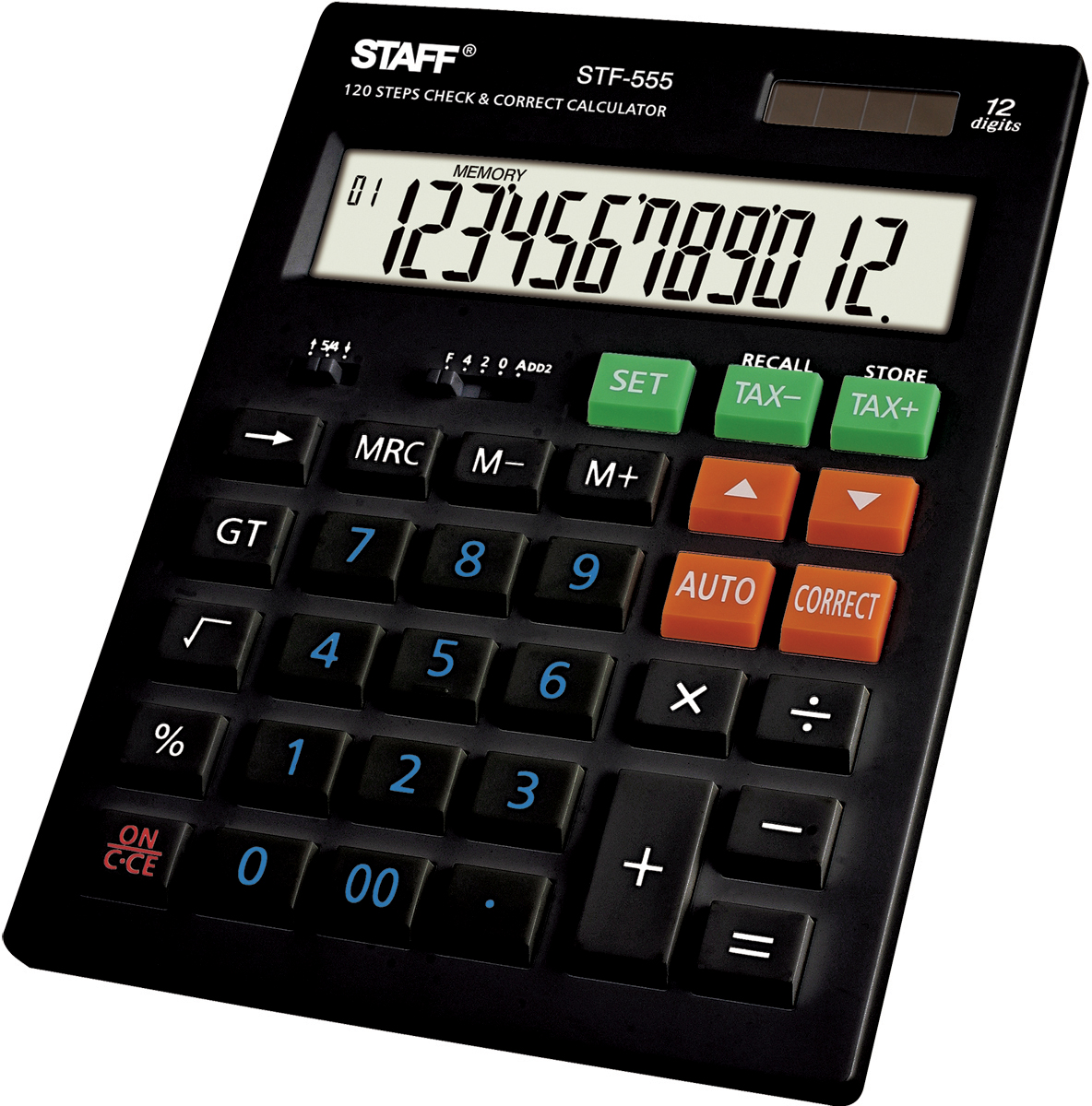 Staff Калькулятор настольный STF-555 цвет черный