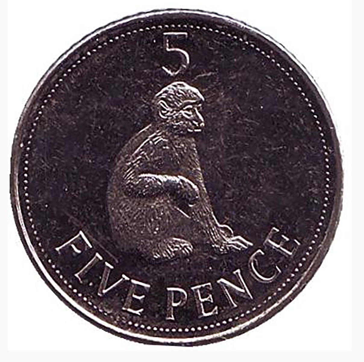Монета номиналом 5 пенсов. 