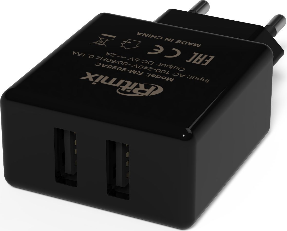 Ritmix RM-2025AC, Black сетевое зарядное устройство аксессуары для20игровых приставок