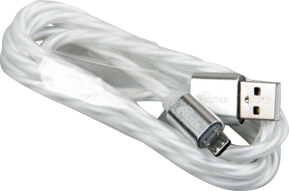 Ritmix RCC-312, White кабель USB - microUSB (1 м)