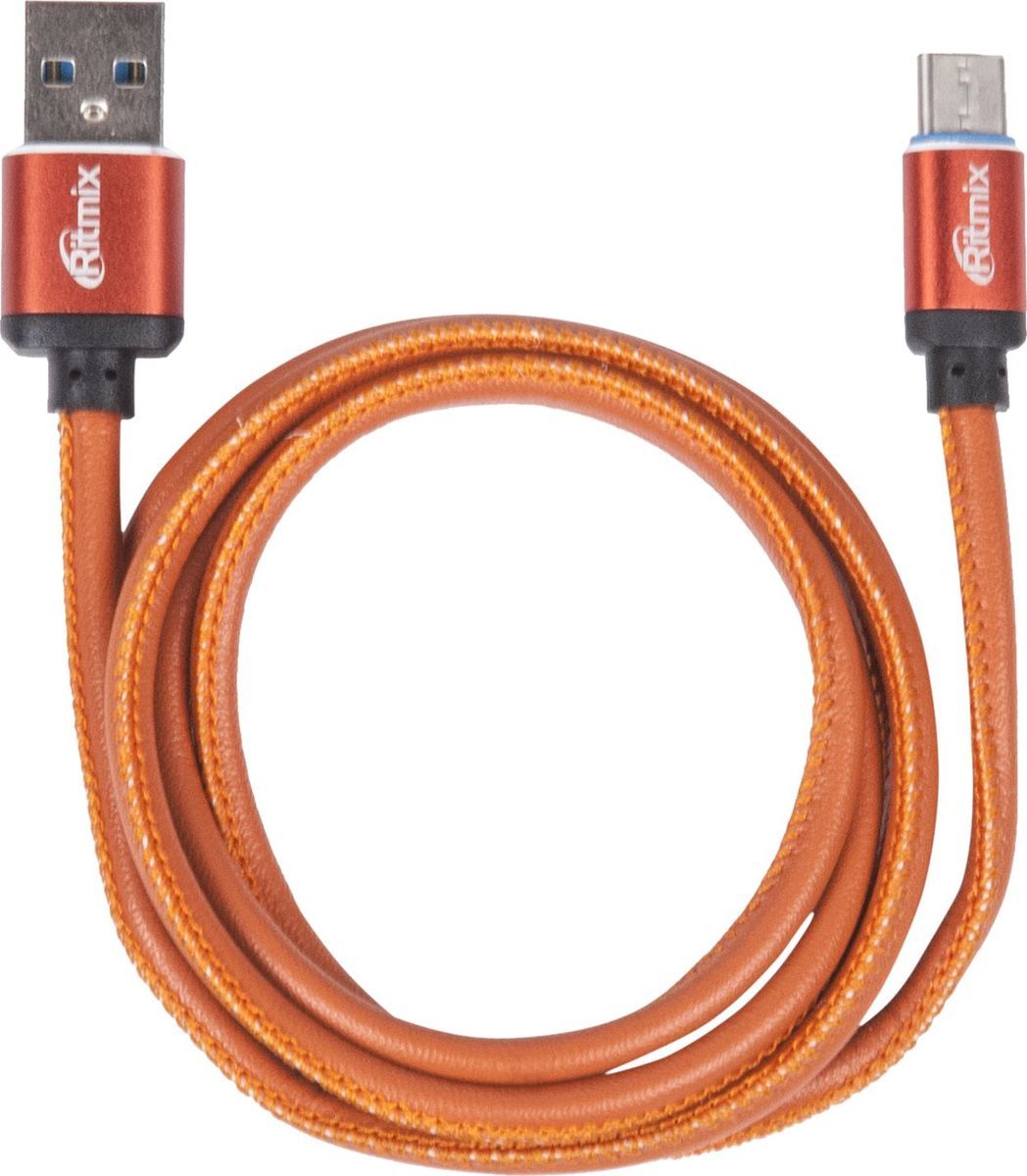 Ritmix RCC-435, Leather кабель USB - Type C (1 м)