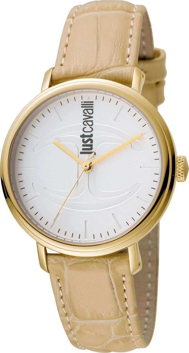 Часы наручные женские Just Cavalli Chevron, цвет: бежевый. JC1L012L0035