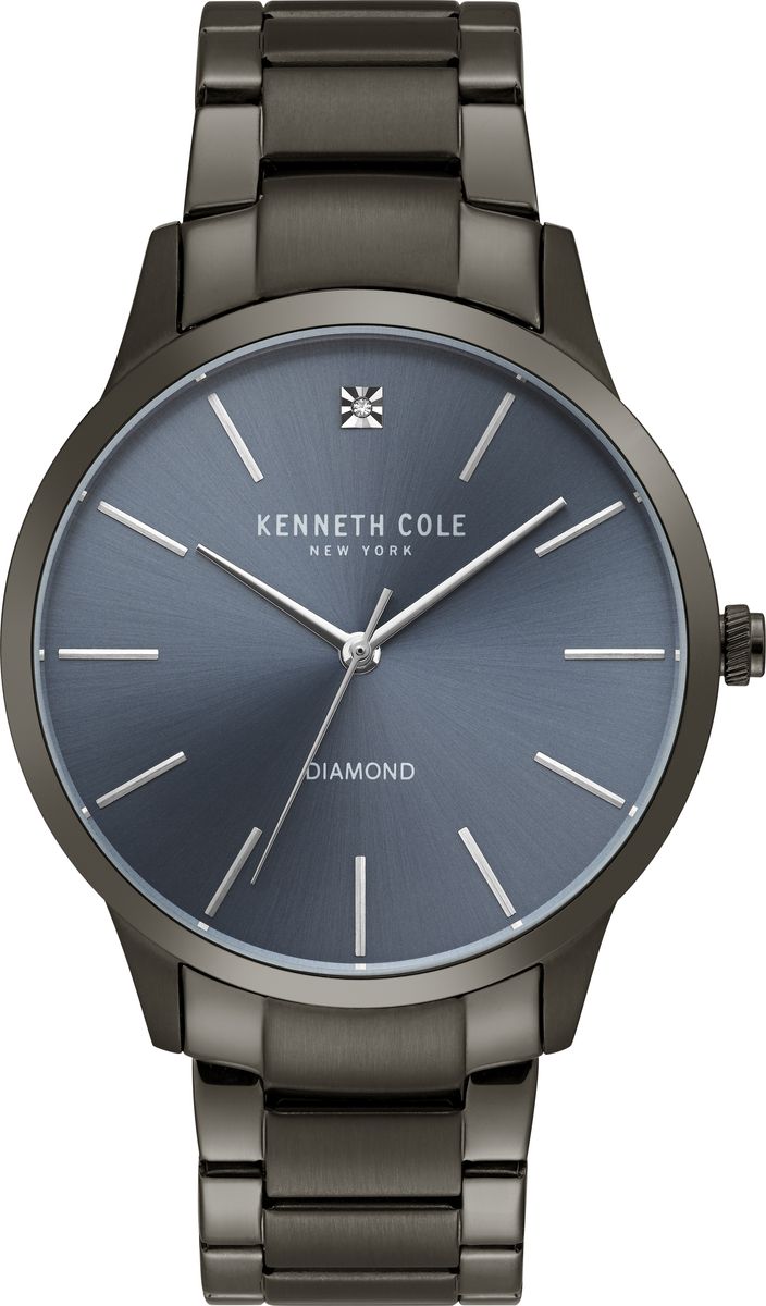 Часы наручные мужские Kenneth Cole Genuine Diamonds, цвет: темно-серый. KC15111007