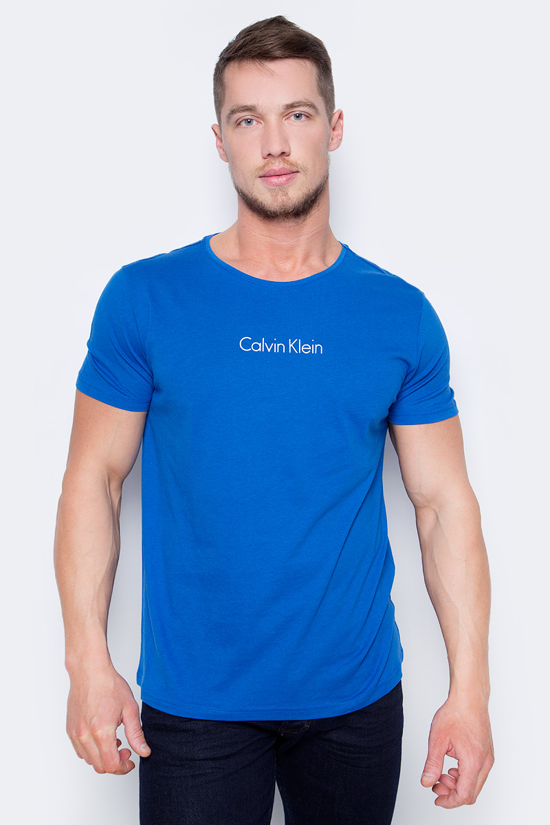 Футболка мужская Calvin Klein Underwear, цвет: синий. KM0KM00194_408. Размер XL (52)