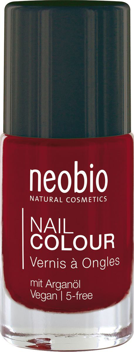 Neobio Лак для ногтей 5-Free с аргановым маслом, №06 Насыщенный красный, 8 мл