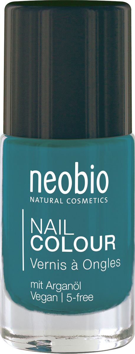 Neobio Лак для ногтей 5-Free с аргановым маслом, №09 Драгоценная бирюза, 8 мл