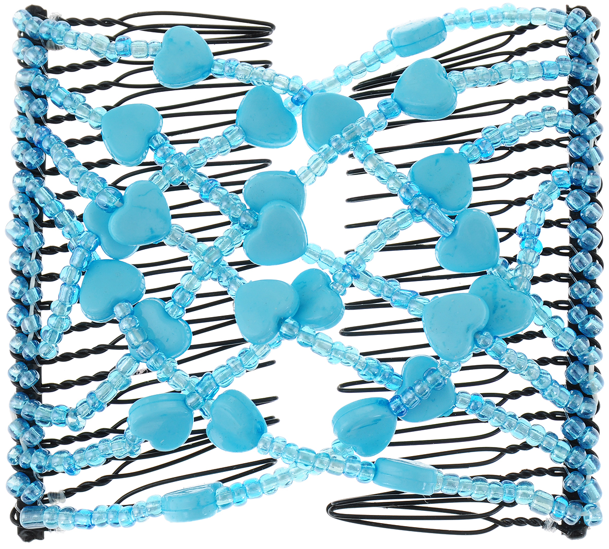 EZ-Combs Заколка Изи-Комбс, одинарная, цвет: голубой. ЗИО_сердечки ez combs заколка изи комбс одинарная цвет розовый зио листья