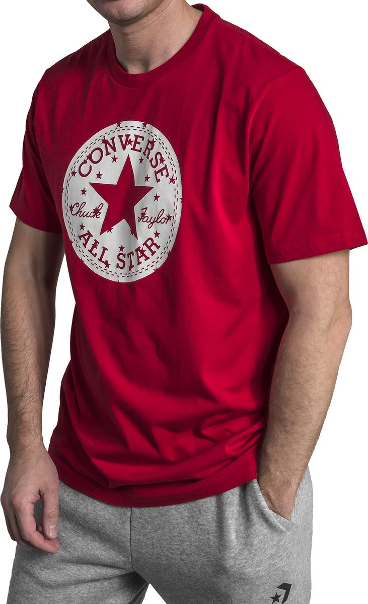Футболка мужская Converse Chuck Patch Star Fill Tee, цвет: красный. 10006748603. Размер L (50)