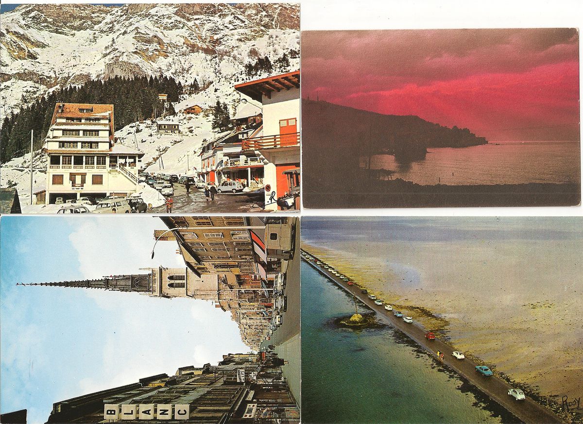 Набор из 4 открыток. Виды Франции, 70-90 годы (комплект из 4 открыток)