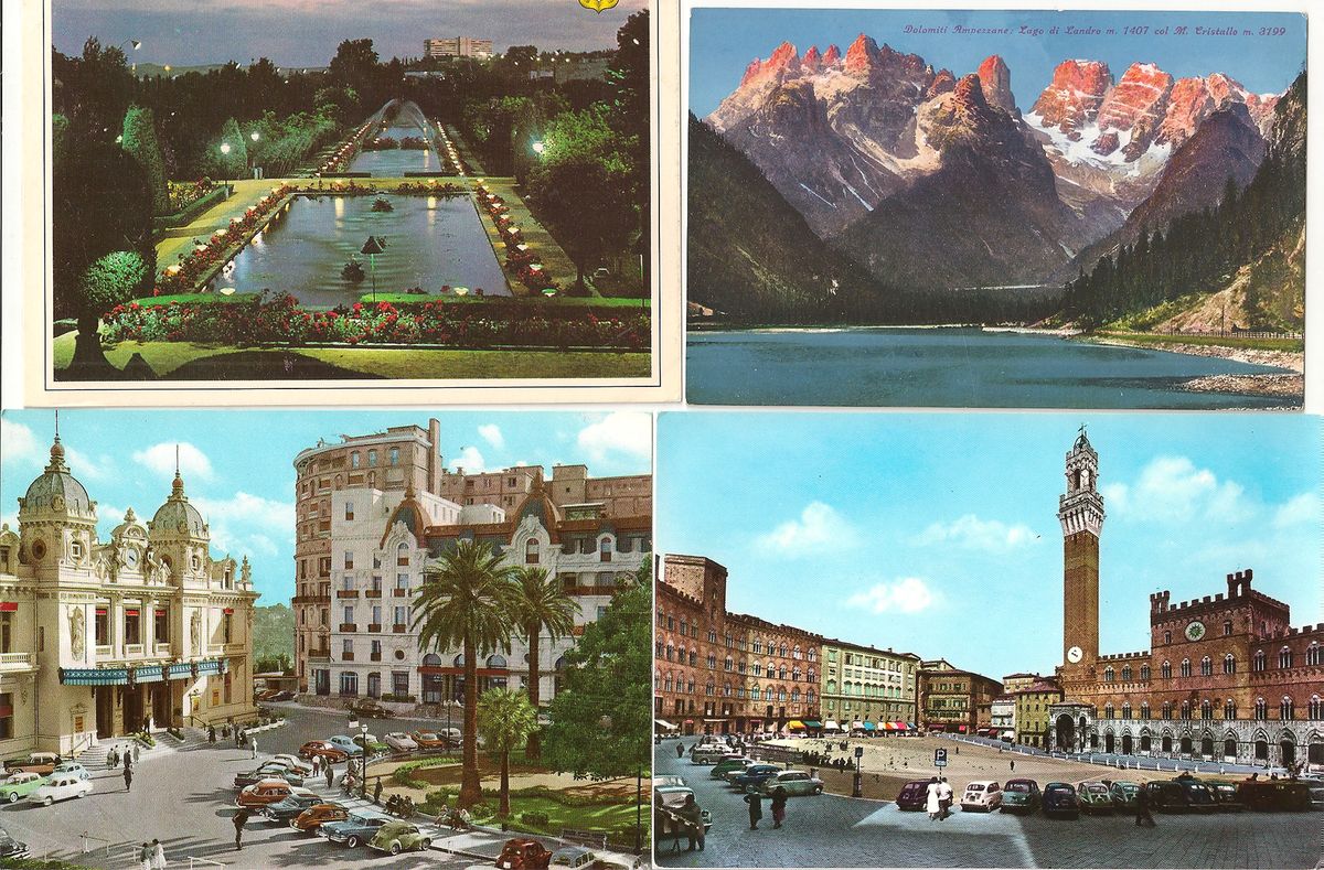 Набор из 4 открыток. Города Европы, 70-90 годы (комплект из 4 открыток)