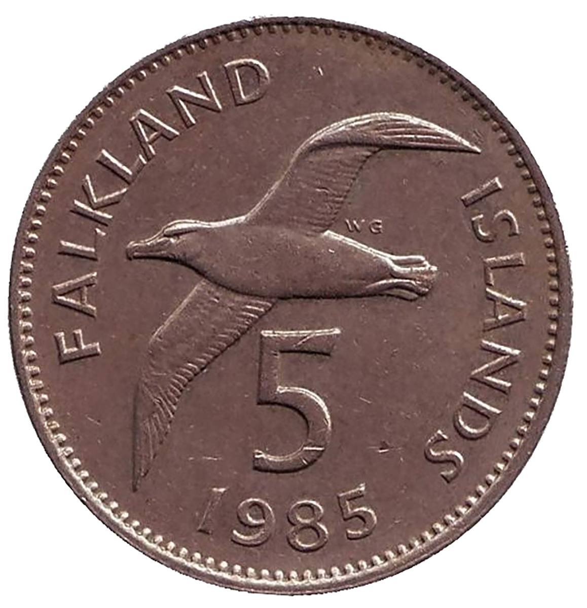 Монета номиналом 5 пенсов 