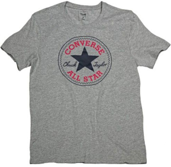 Футболка мужская Converse Core Chuck Patch Tee, цвет: серый. 10002848035. Размер XL (52)