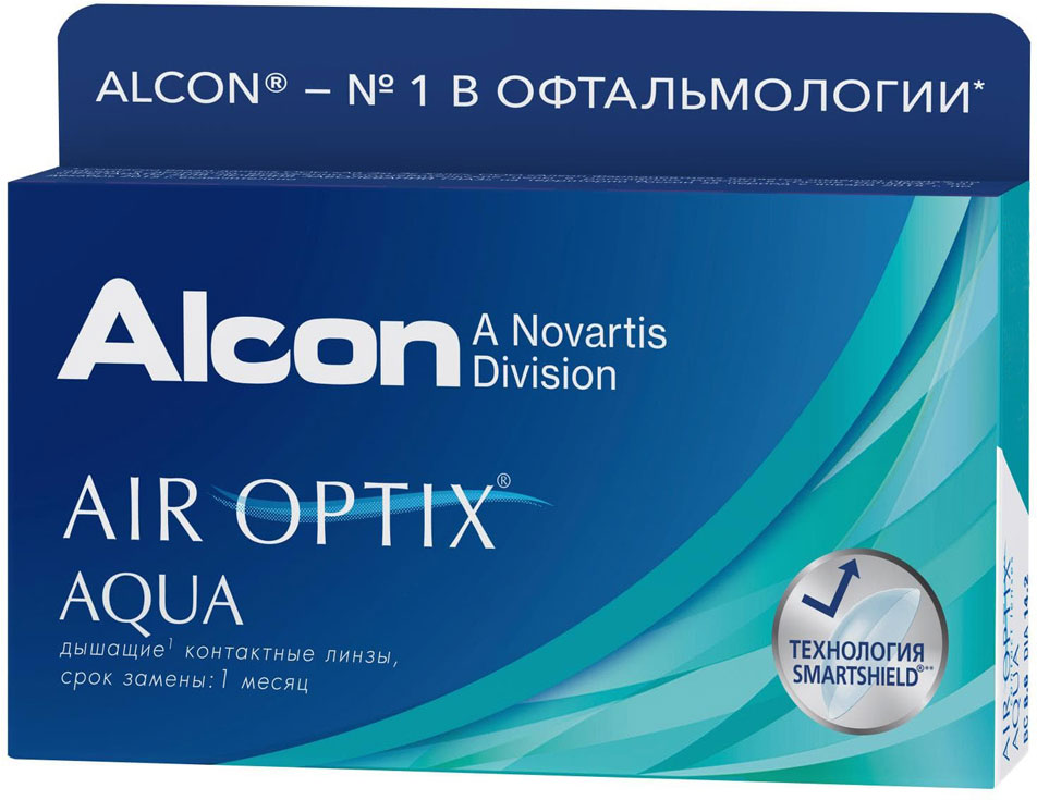 Alcon-CIBA Vision контактные линзы Air Optix Aqua (3шт / 8.6 / 14.20 / -4.75)