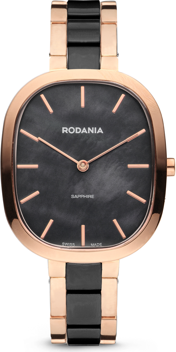 Часы наручные женские Rodania, цвет: черный, золотой. RD-74-03