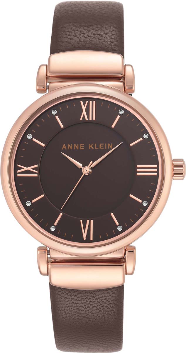 Часы наручные женские Anne Klein, цвет: коричневый, светло-розовый. AK-2666-02