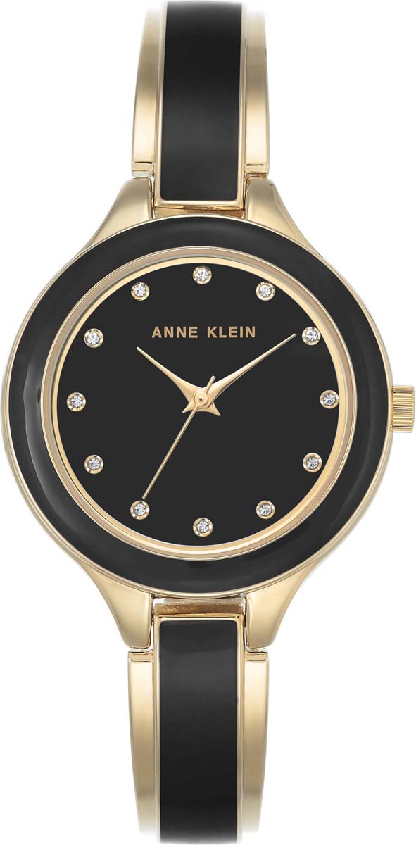 Часы наручные женские Anne Klein, цвет: черный, золотой. AK-2934-01