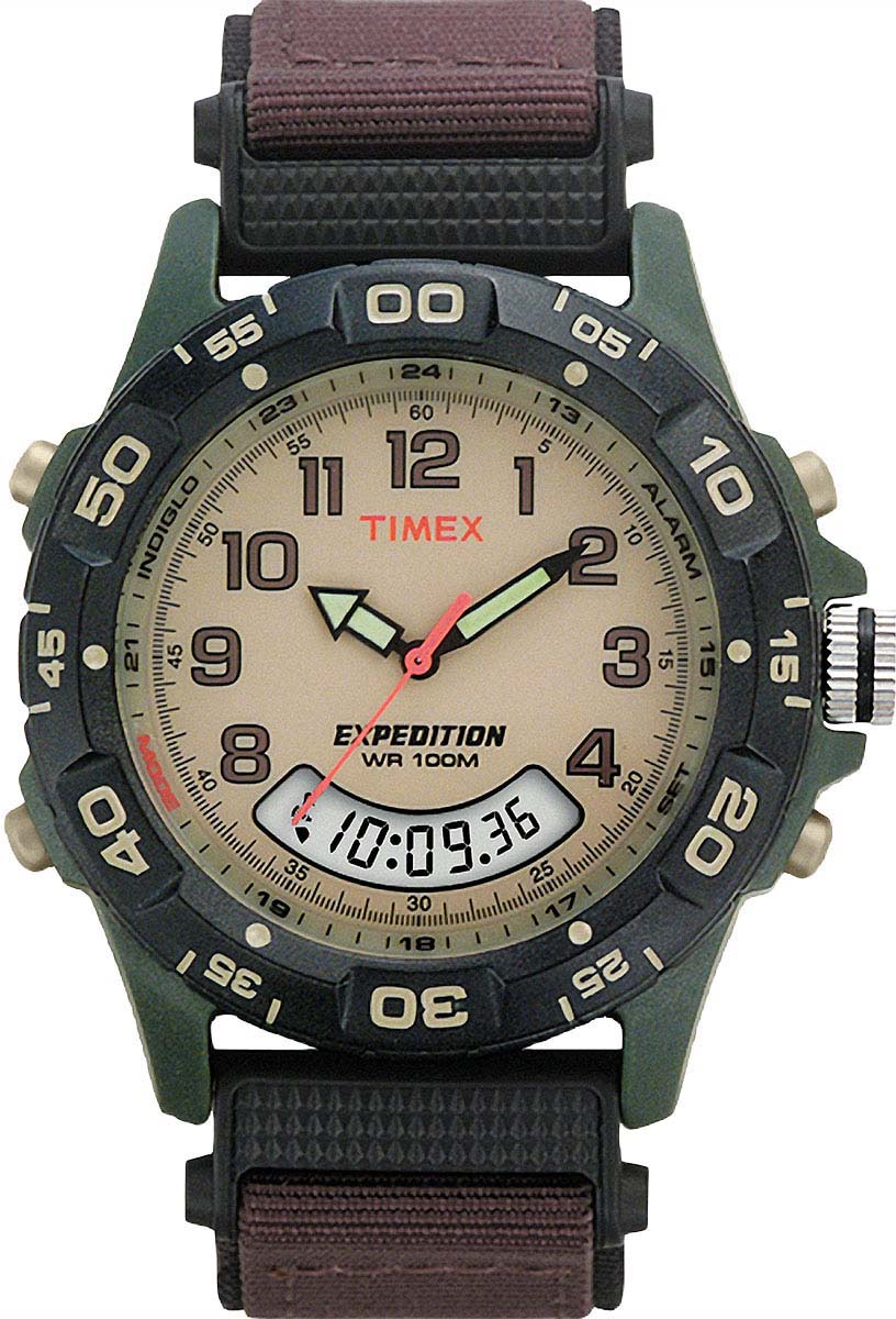 Часы наручные мужские Timex, цвет: коричневый, бежевый. TMX-54-149