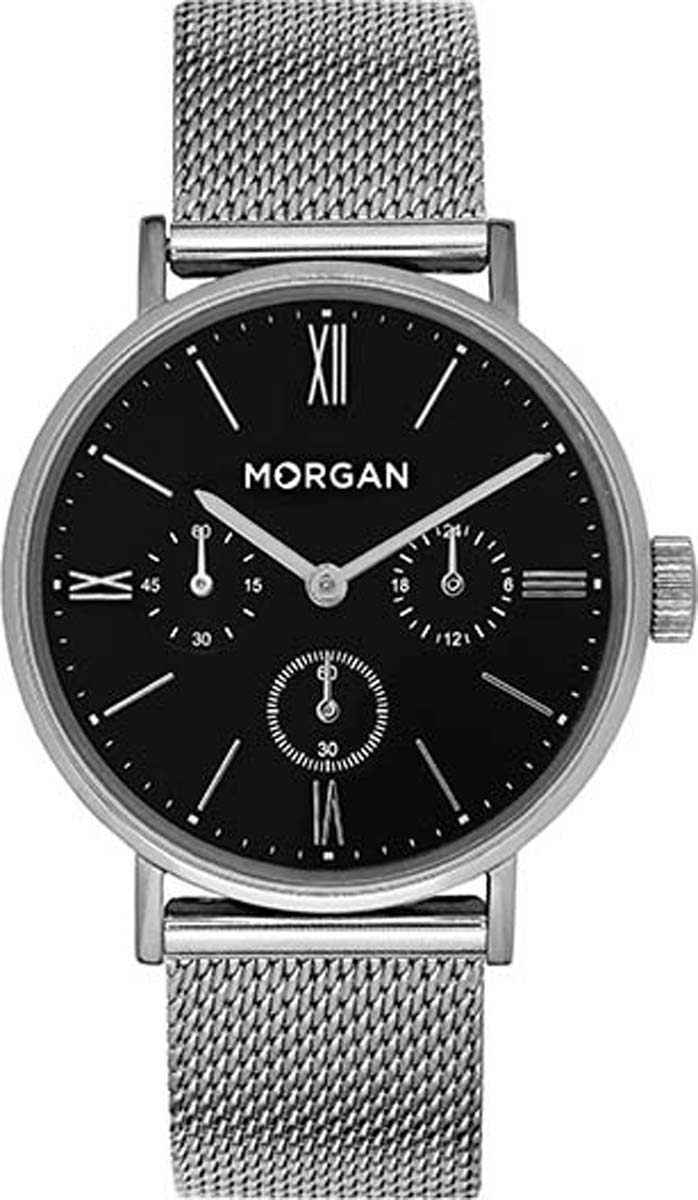 Часы наручные женские Morgan, цвет: серебряный, черный. MG-204-05