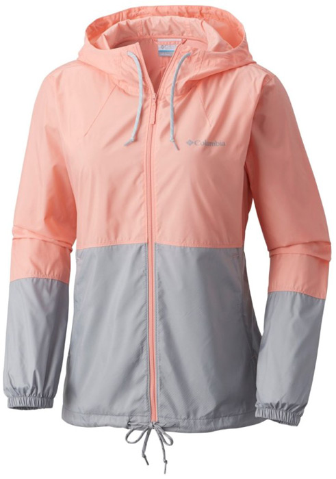 Ветровка женская Columbia Flash Forward Windbreaker, цвет: розовый, серый. 1585911-818. Размер L (48)