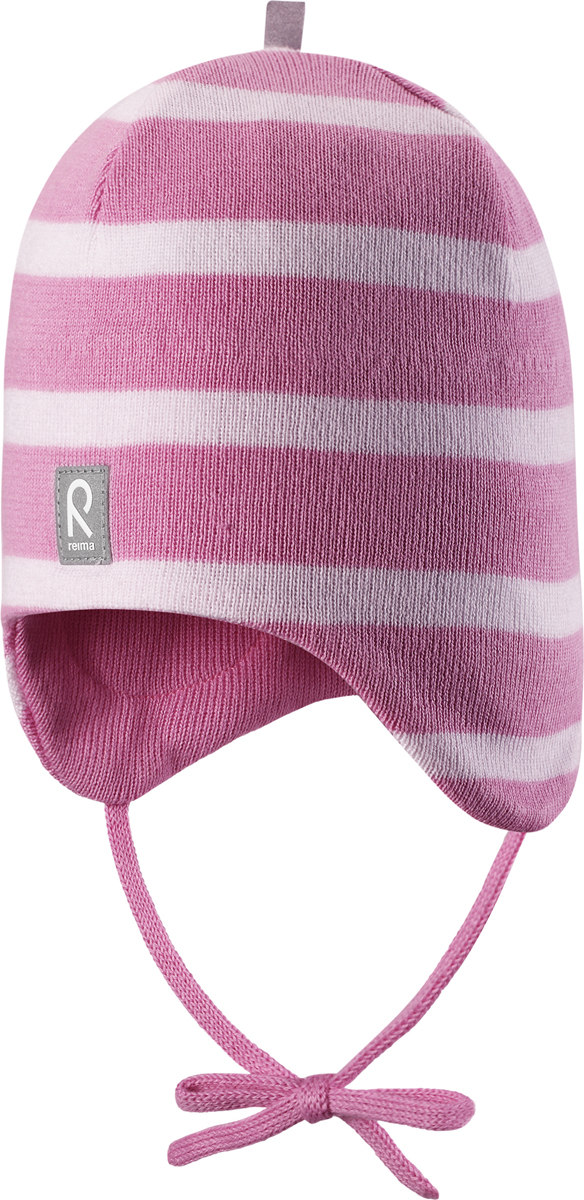 Шапка для девочки Reima Kivi, цвет: розовый, белый. 5184514191. Размер 52