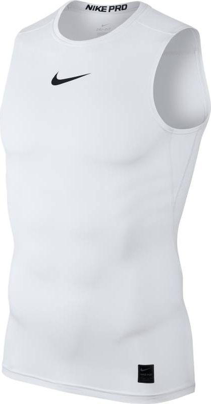 Майка компрессионная мужская Nike Pro Top, цвет: белый. 838085-100. Размер L (50/52)