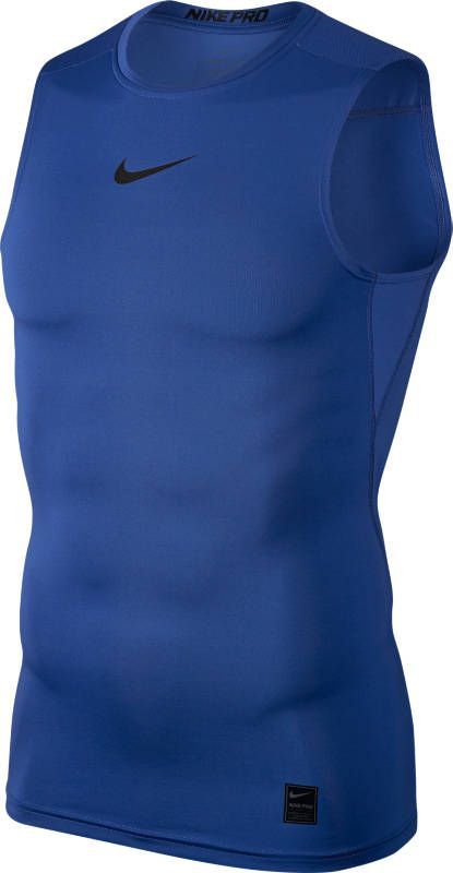 Майка компрессионная мужская Nike Pro Top, цвет: синий. 838085-480. Размер M (46/48)