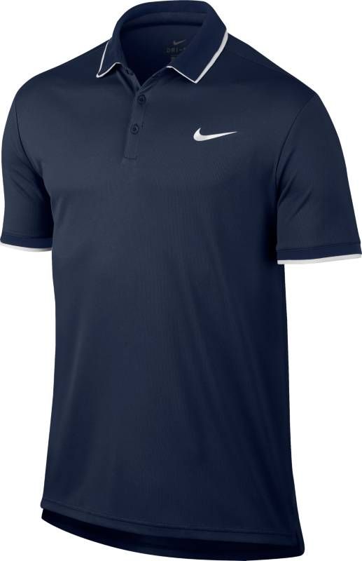 Поло мужское Nike Court Dry Tennis Polo, цвет: синий. 830849-410. Размер M (46/48)