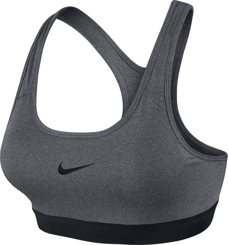 Топ-бра для фитнеса женский Nike Pro Classic Padded Sports Bra, цвет: серый. 823312-092. Размер XL (50/52)
