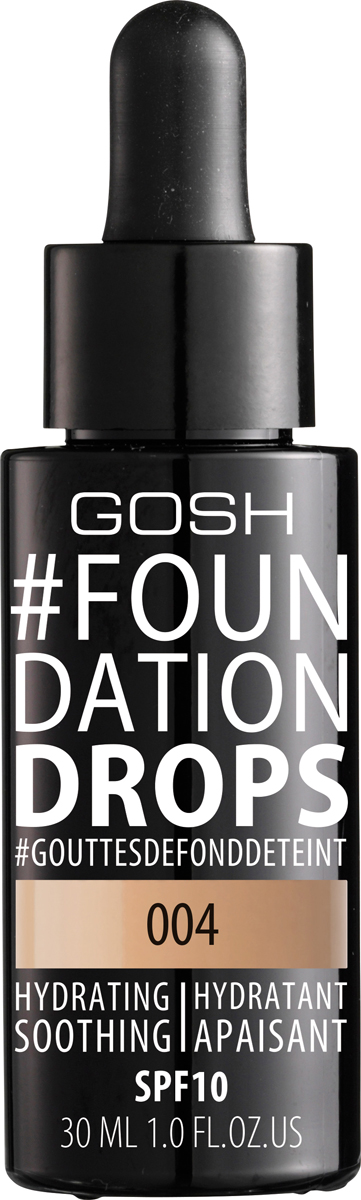 Gosh Тональный крем Foundation Drops увлажняющий, 30 мл, 004