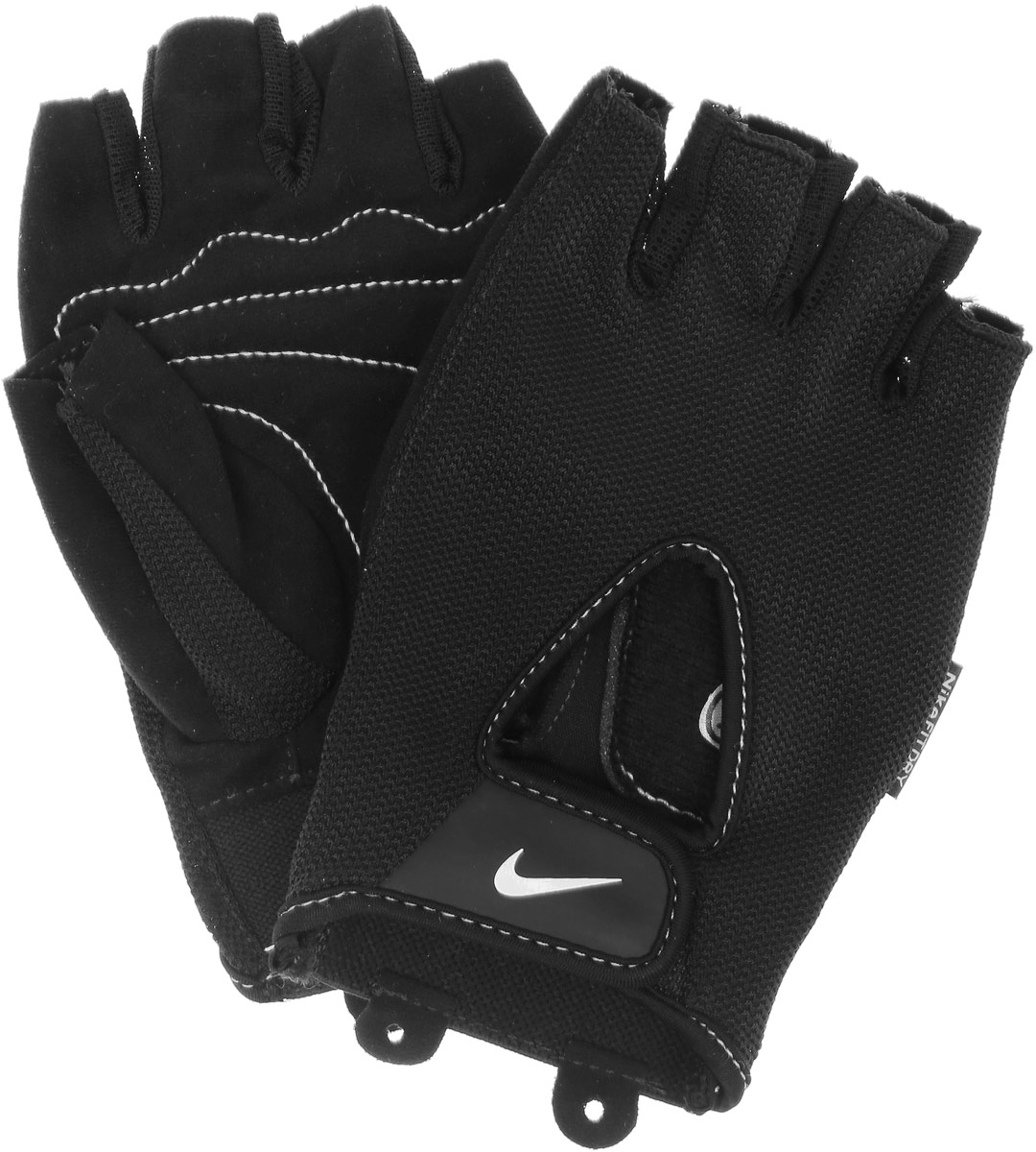 Перчатки для фитнеса мужские Nike Men's Fundamental Training Gloves, цвет: черный, белый. Размер M