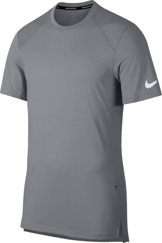 Футболка мужская Nike Breathe Elite Basketball Top, цвет: серый. 891682-027. Размер L (50/52)