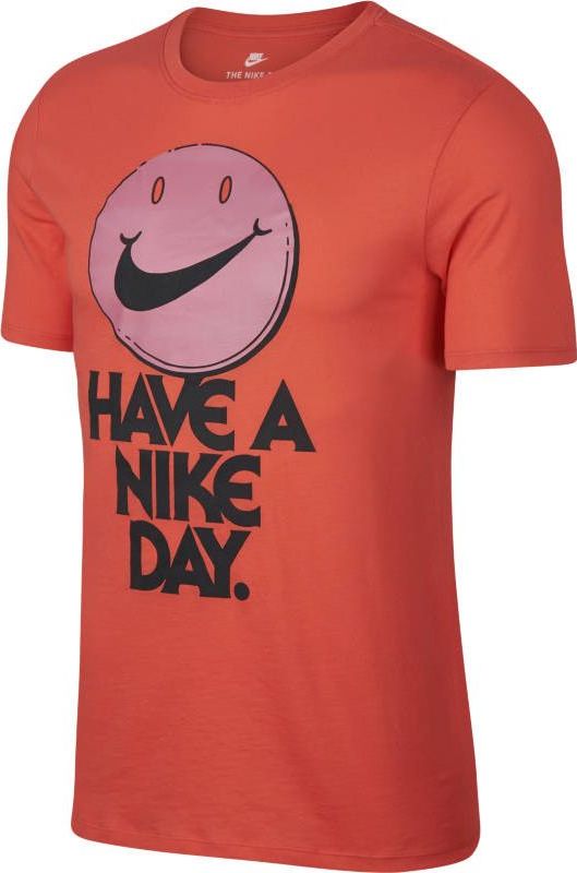 Футболка мужская Nike Sportswear, цвет: коралловый. 911903-817. Размер L (50/52)