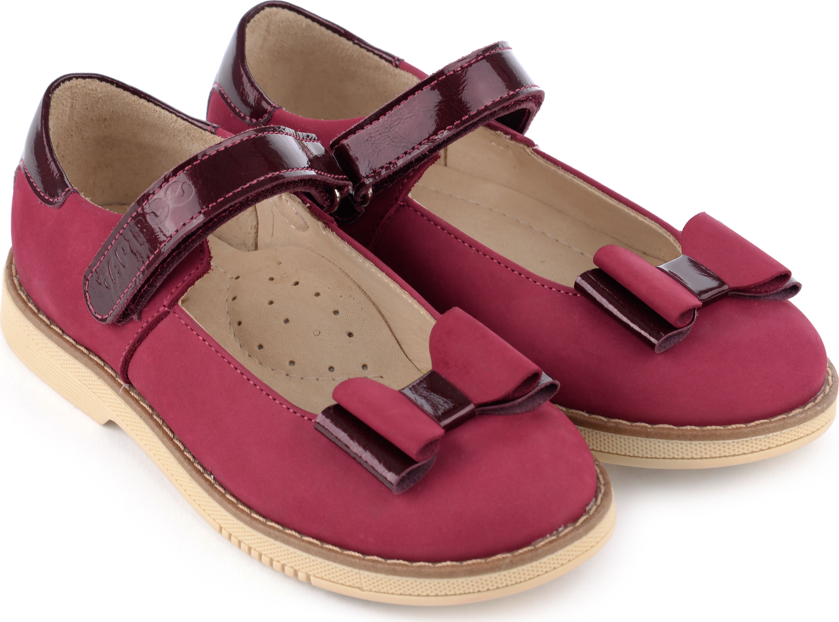Туфли для девочки Tapiboo Мак, цвет: бордовый. FT-25009.18-OL06O.01. Размер 28